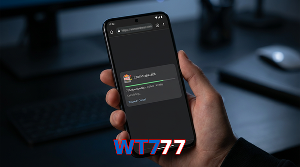 Main screen of WT777 apk page for PK players