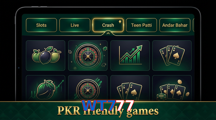 Game list for WT777 games section